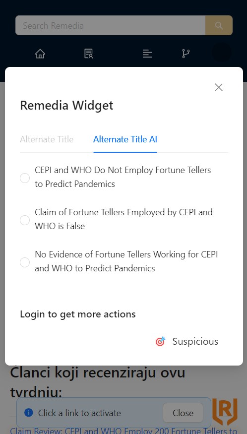 Using Remedia Firefox Android extension